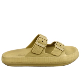 Claquettes en caoutchouc vert aryn