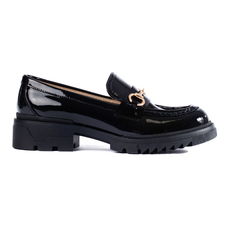 Mocassins vernis noirs Shelovet le noir