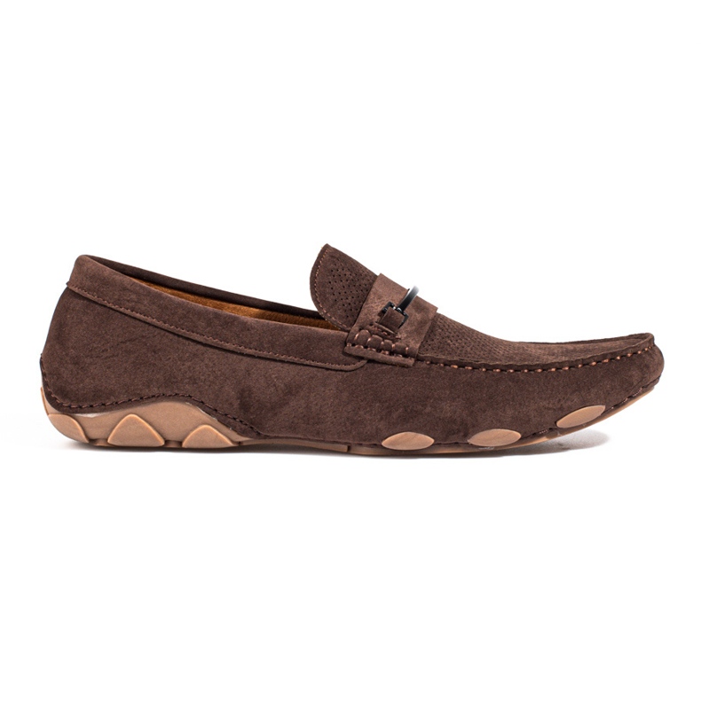Mocassins homme Shelovet en daim marron brun