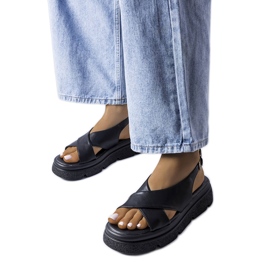 Sandales à plateforme noires Oakway