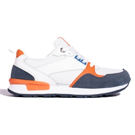 Chaussures de sport femme Shelovet blanc et bleu marine