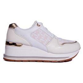Baskets compensées Shelovet crème, femmes beige Baskets compensées Shelovet crème, femmes beige