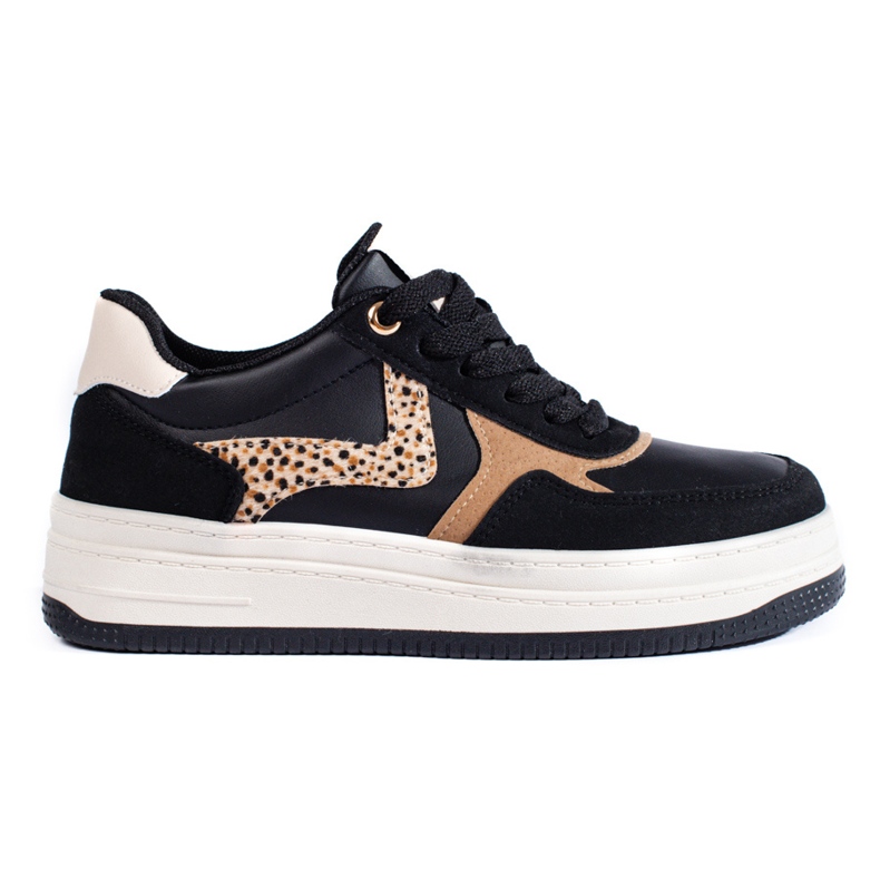 Chaussures de sport pour femmes sur la plate-forme noire Shelovet le noir