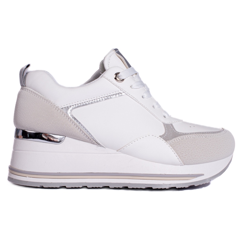 Baskets compensées blanches Shelovet