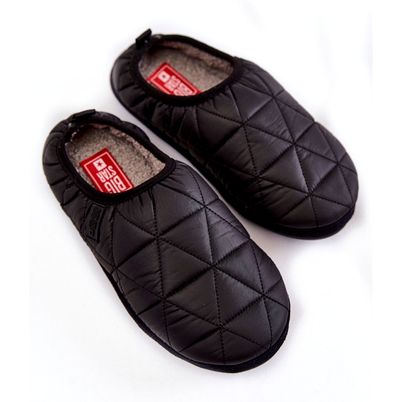 Pantoufles isolées pour femmes Big Star KK274606 noir le noir