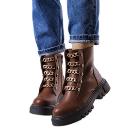 Bottes isolées camel de Perno brun