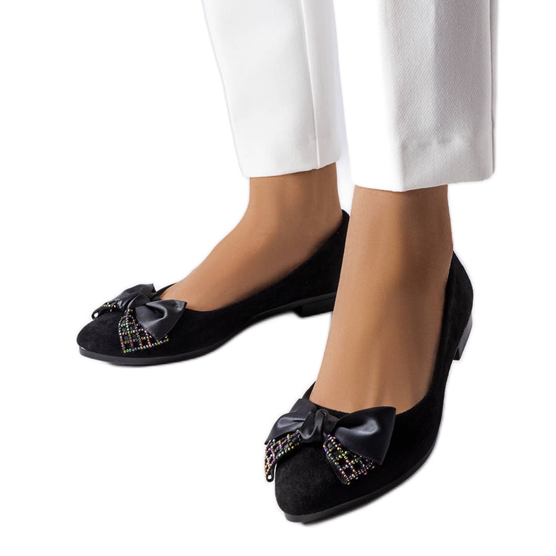 Ballerines noires à bout pointu Duval le noir
