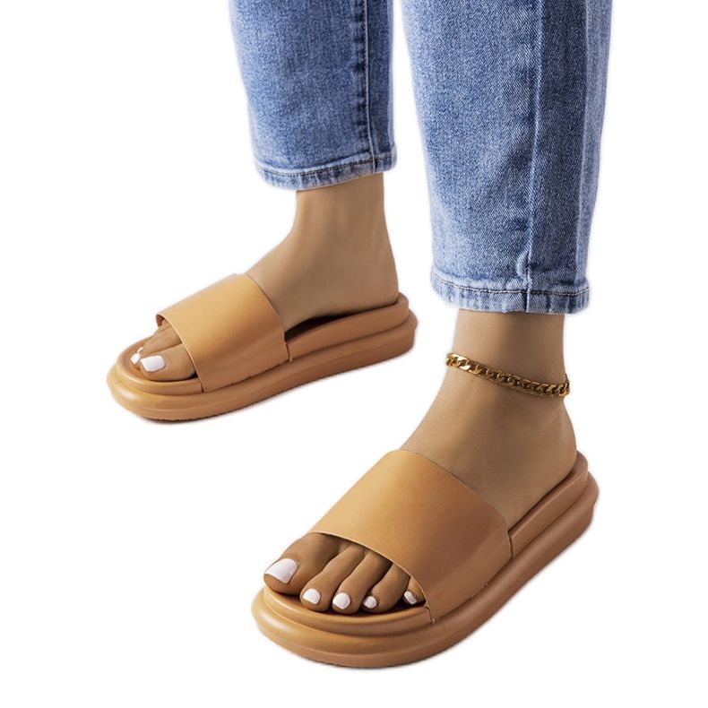 Sandales à plateforme marron Paquette brun Sandales à plateforme marron Paquette brun