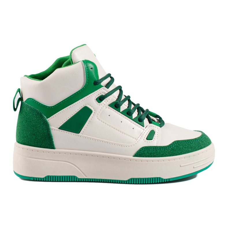 Baskets montantes blanches et vertes Shelovet Baskets montantes blanches et vertes Shelovet