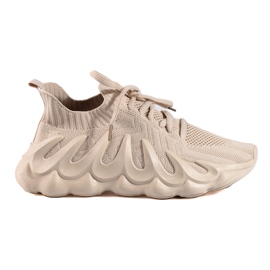 Baskets Shelovet en tissu beige, femmes Baskets Shelovet en tissu beige, femmes