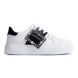 Baskets blanches pour femme avec empiècement Shelovet noir