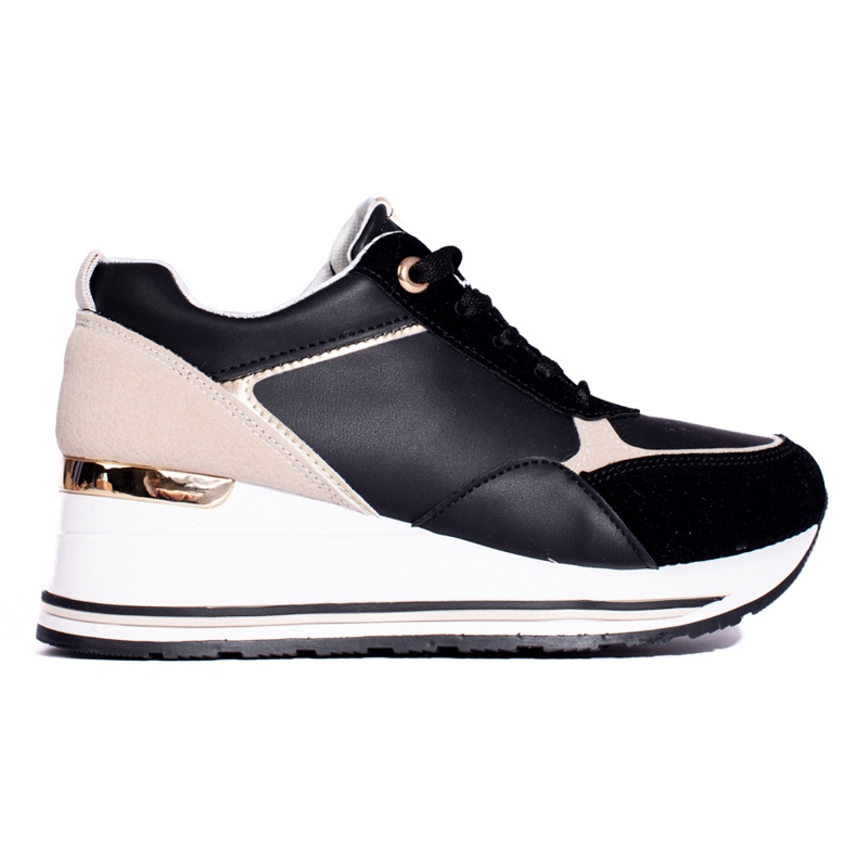 Baskets compensées noires Shelovet le noir Baskets compensées noires Shelovet le noir