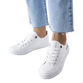 Baskets en tissu blanc Big Star KK274008