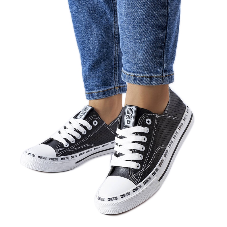 Baskets noires ajourées Big Star FF274023 le noir