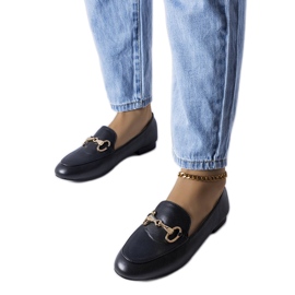 Mocassins noirs à boucle Philip le noir