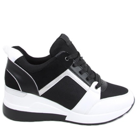 Baskets compensées Panda Diego NOIR/BLANC le noir
