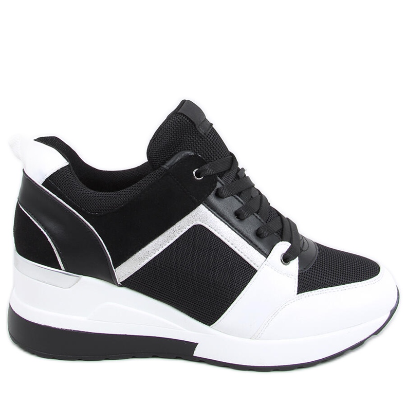 Baskets compensées Panda Diego NOIR/BLANC le noir