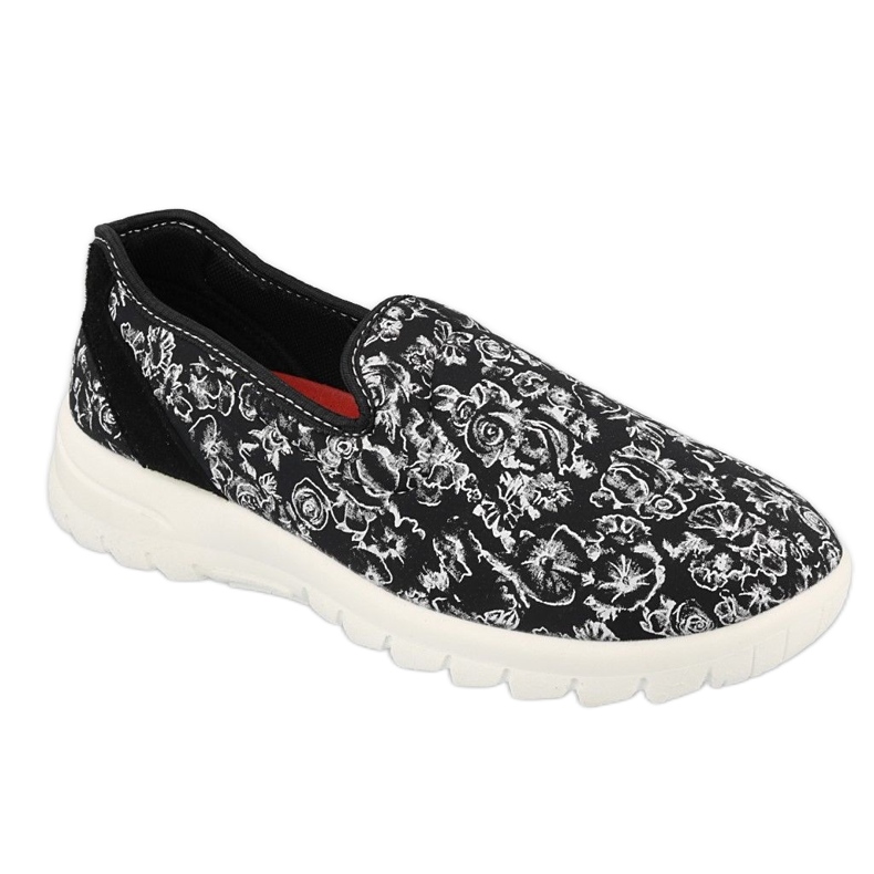 Befado Women's Sports Shoes 517D019 Fleurs noires le noir