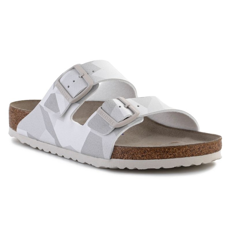 Birkenstock Arizona Desert Soil Geo M 1024881 chaussons blanche Birkenstock Arizona Desert Soil Geo M 1024881 chaussons blanche