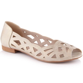 Ballerines femme dorées ajourées Jezzi ASA136-8 d'or