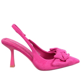 BM Escarpins à talon ouvert Shirley fuchsia rose