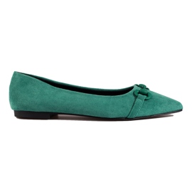 Ballerines en daim femme Shelovet vertes