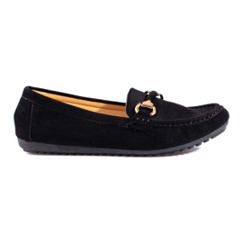 Mocassins femme Shelovet en daim noir