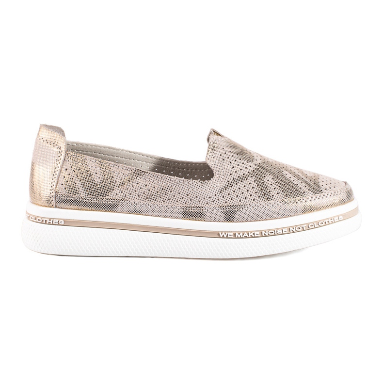 Escarpins ajourés dorés en cuir Shelovet d'or Escarpins ajourés dorés en cuir Shelovet d'or