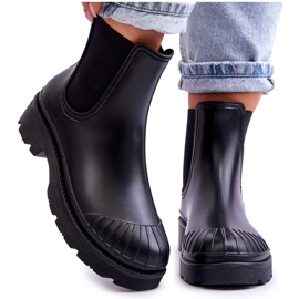 BM Bottines En Caoutchouc Slip-On Bottines Jodhpur Noir Carme le noir