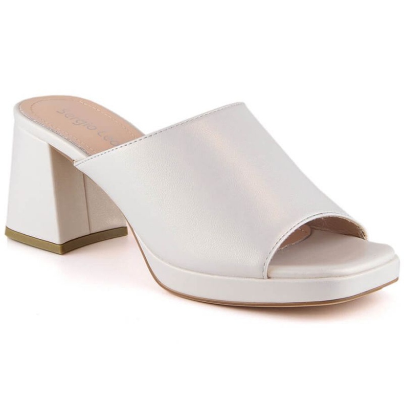 Chaussons sur le poteau avec une bande élastique Sergio Leone W KL322 perle argent