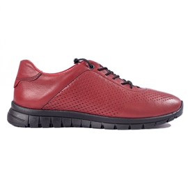 Chaussures de sport en cuir bordeaux de T.Sokolski rouge Chaussures de sport en cuir bordeaux de T.Sokolski rouge