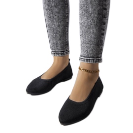 Ballerines en tissu noir Drouin le noir