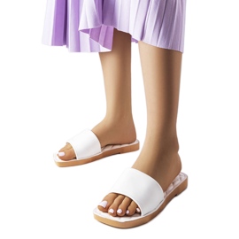 Babouches caoutchouc blanc Chatigny