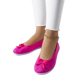Ballerines en tissu rose Gendron
