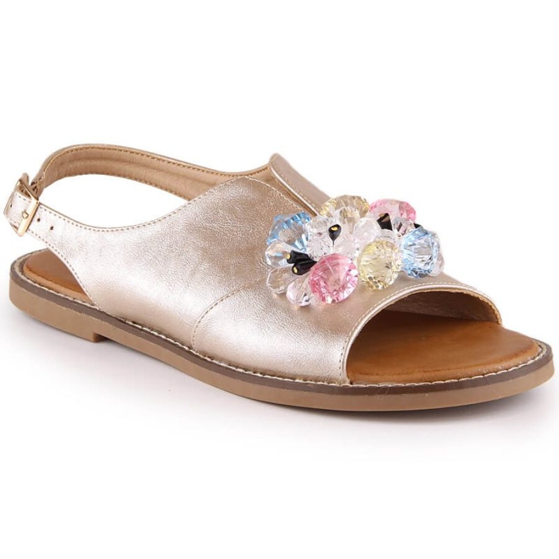 Sandales plates métallisées avec cristaux Vinceza W 17238 or d'or Sandales plates métallisées avec cristaux Vinceza W 17238 or d'or