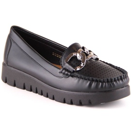 Mocassins à plateforme avec chaîne Potocki W YQ21021 noir le noir