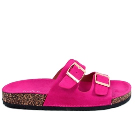 BM Babouches Byrd Fuchsia en liège rose