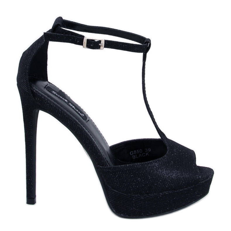 BM Escarpins compensés à bout ouvert Mardy Noir le noir