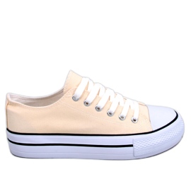 BM Baskets classiques femme Fargis Beige BM Baskets classiques femme Fargis Beige