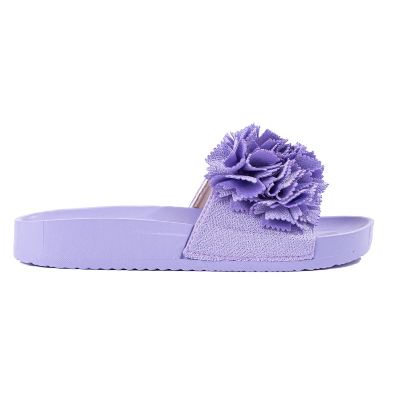 Tongs violettes sur la plateforme Shelovet