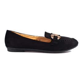 Mocassins confortables en daim Shelovet pour femmes le noir