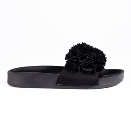 Claquettes à plateforme noires Shelovet