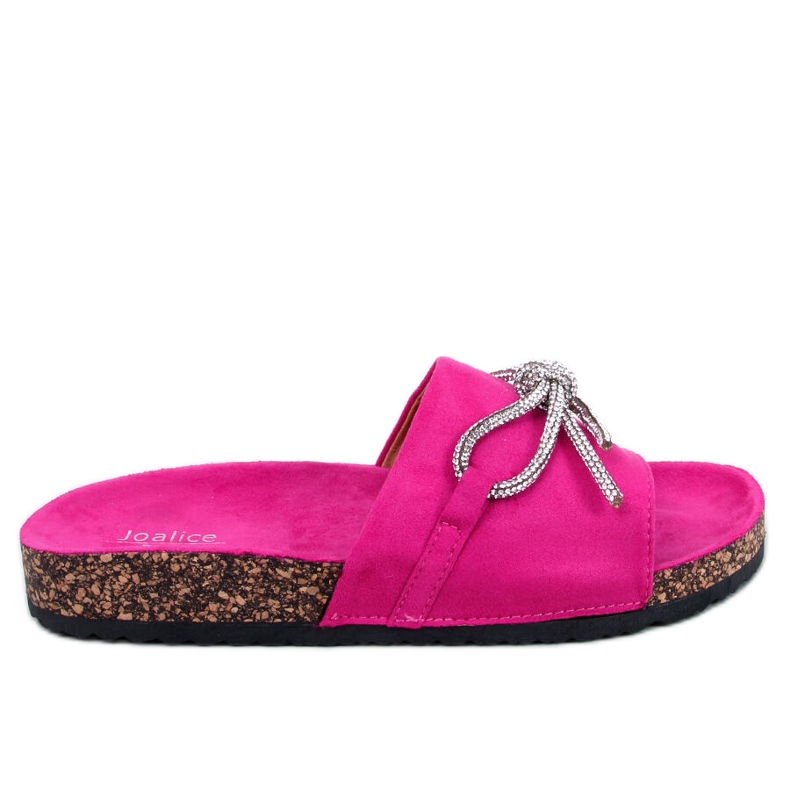 BM Chaussons en liège avec strass Dietz Fuchsia rose