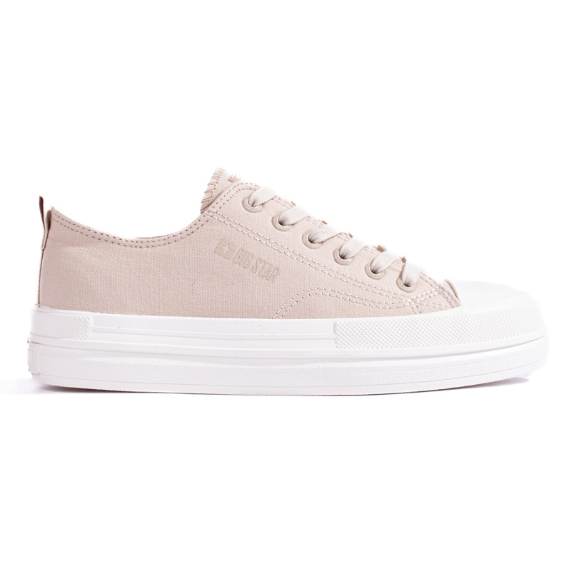 Baskets pour femmes sur la plate-forme beige Big Star LL274969 Baskets pour femmes sur la plate-forme beige Big Star LL274969