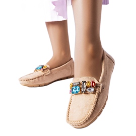 Mocassins beiges avec semelle intérieure en cuir Bertrand