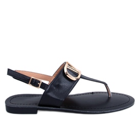 Tongs Dillion noires le noir