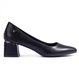 Escarpins femme à petit talon noir Vinceza