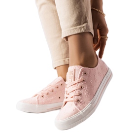 Baskets roses avec broderie Big Star LL274224 Baskets roses avec broderie Big Star LL274224
