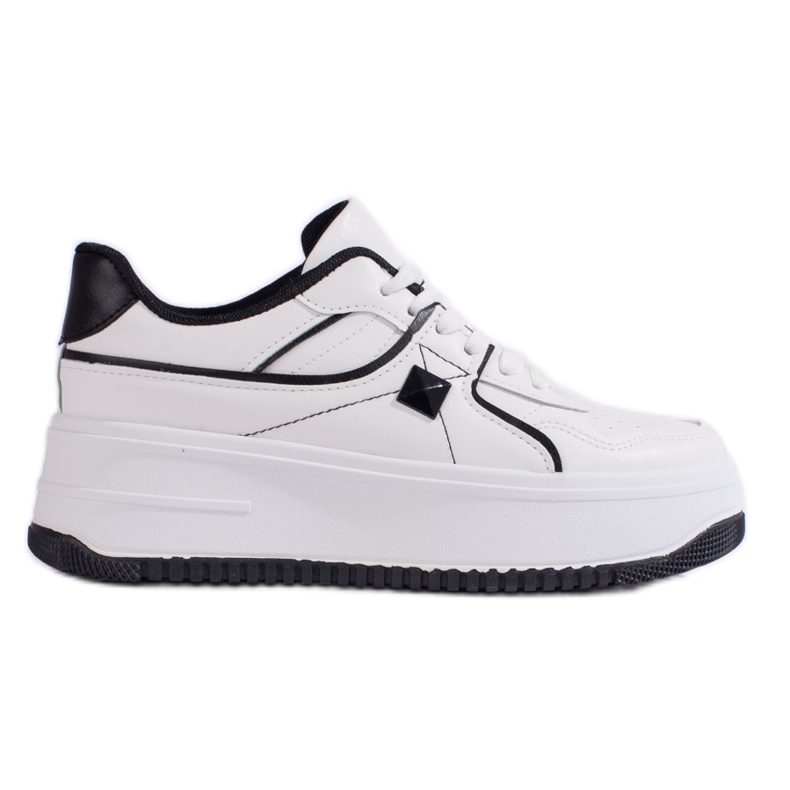 Chaussures de sport femme Shelovet blanc et noir blanche
