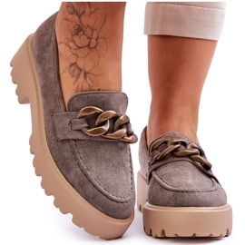 Mocassin Femme Daim S.Barski HX52-222 Gris